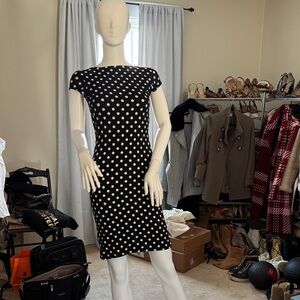 Velvet Torch Los Angeles Black and White Polka Dot Mini Dress